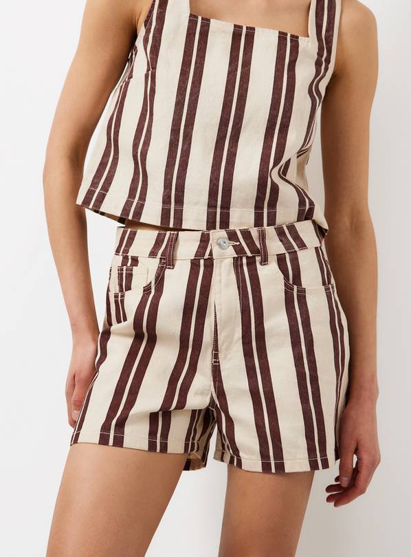 Red Stripe Denim Co-ord Shorts 18